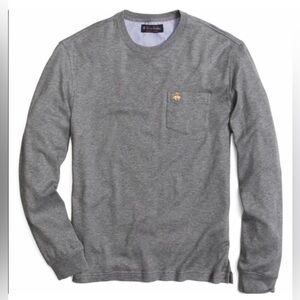 Brooks Brothers Supima Cotton Long Sleeve Pocket Tee Grey Size XXL